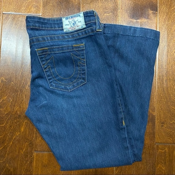 True Religion Straight Leg Denim Jeans Blue Size 36 - Picture 1 of 7